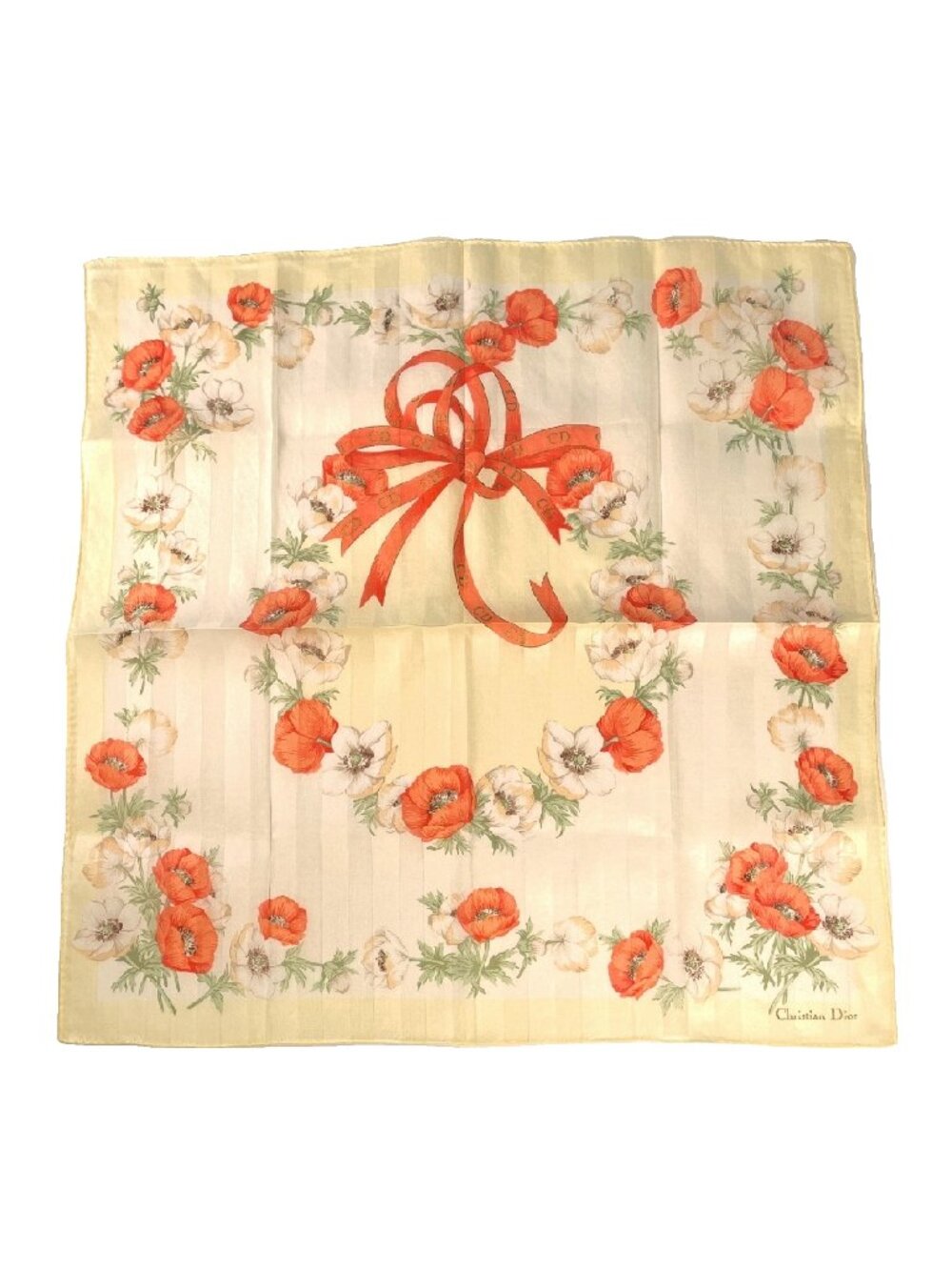 Vintage Christian Dior Floral Cotton Scarf | Never Worn